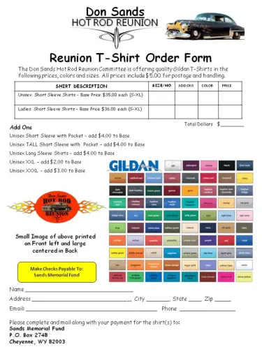 Don Sans Hot Rod Reunion T-Shirts 