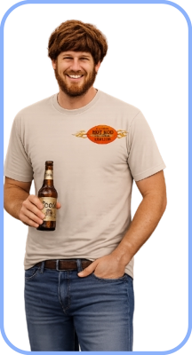 Donny with his drink of choice