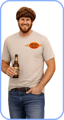 Donny with his drink of choice