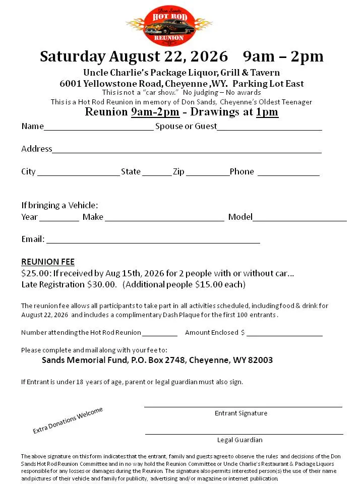 Don Sands Hot Rod Reunion Registration