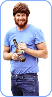 Donny with his drink of choice